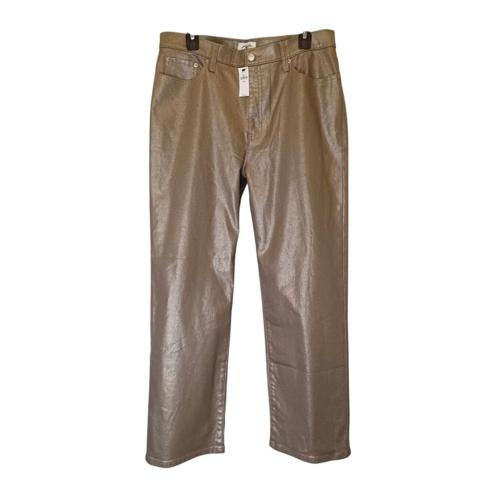 Banana Republic High Rise Straight Shiny Denim NWT
